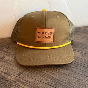 Wild River Montana Brown Trucker Hat with Yellow Accent